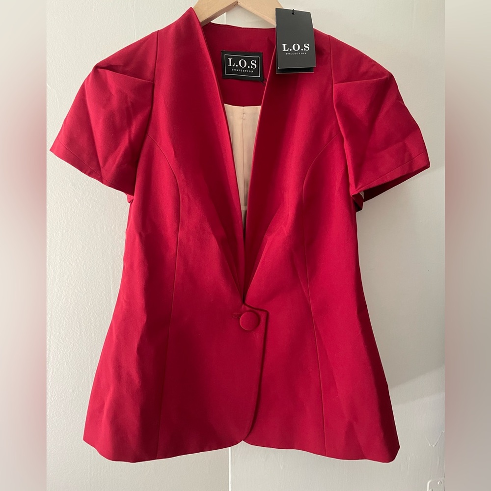 L.O.S Collection Sz S Cap Sleeve Blazer